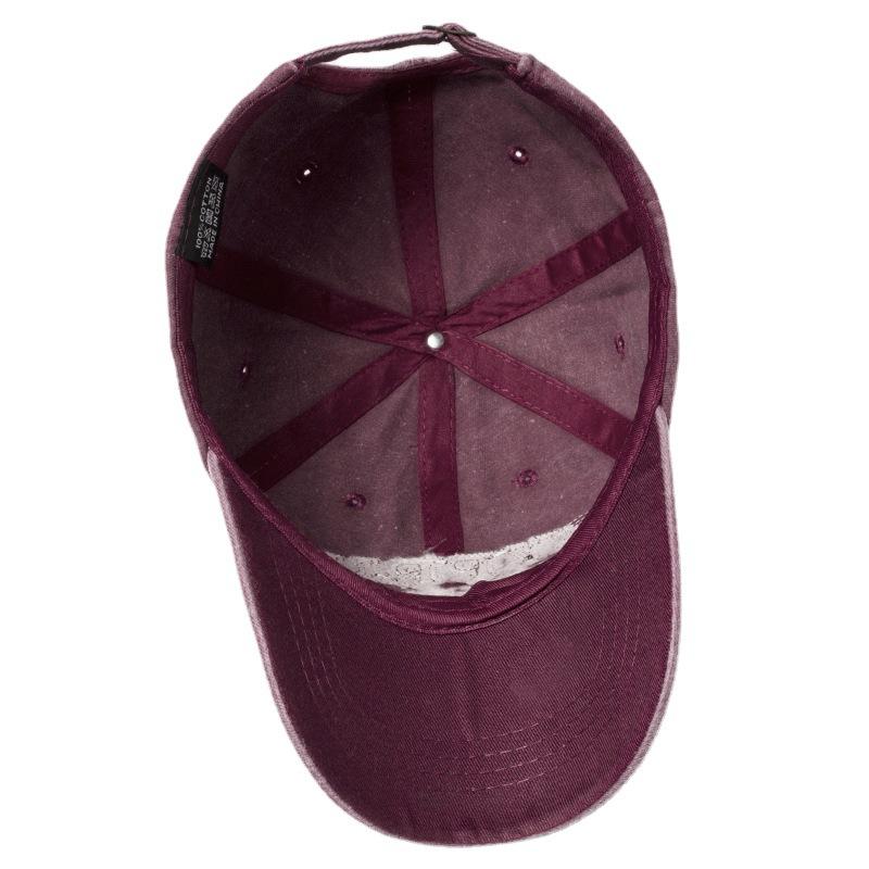 Unisex ISLAND Letter Patch Washed Baseball Cap Spring Autumn Outdoor Adjustable Sunscreen Hat