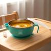Mee Mee Baby Steel Feeding Bowl with Sunction Base | BPA Free | Food Remains Warm | Multi-Functional Snack/Fruit | Easy Grip Handle (Blue)