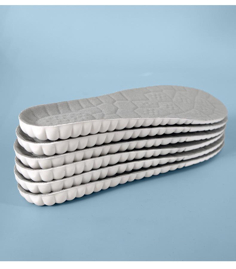 Popcorn Air Cushion High Elastic Sports Insole - Breathable, Sweat-Absorbent, Soft, for Running & Military Training