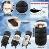 Baby Stroller Sleeping Bag Newborns Thick Cotton Swaddle Blanket Windproof Anti-Kick Warm Fleece Lined