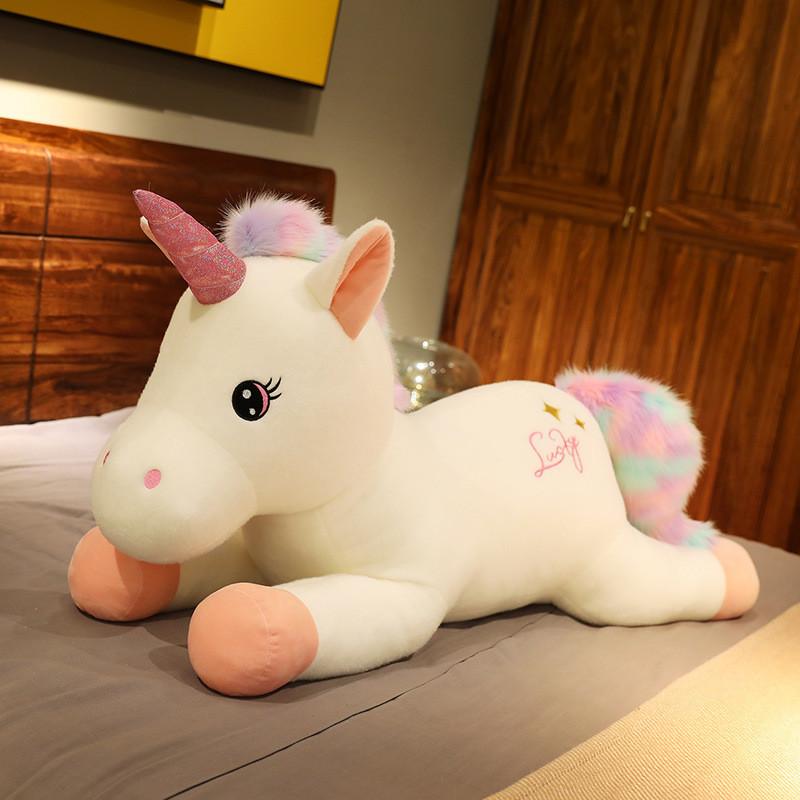 Toy Plush Unicorn Cartoon Stuffed Throw Pillow Doll Soft Cute Kids Xmas Gift