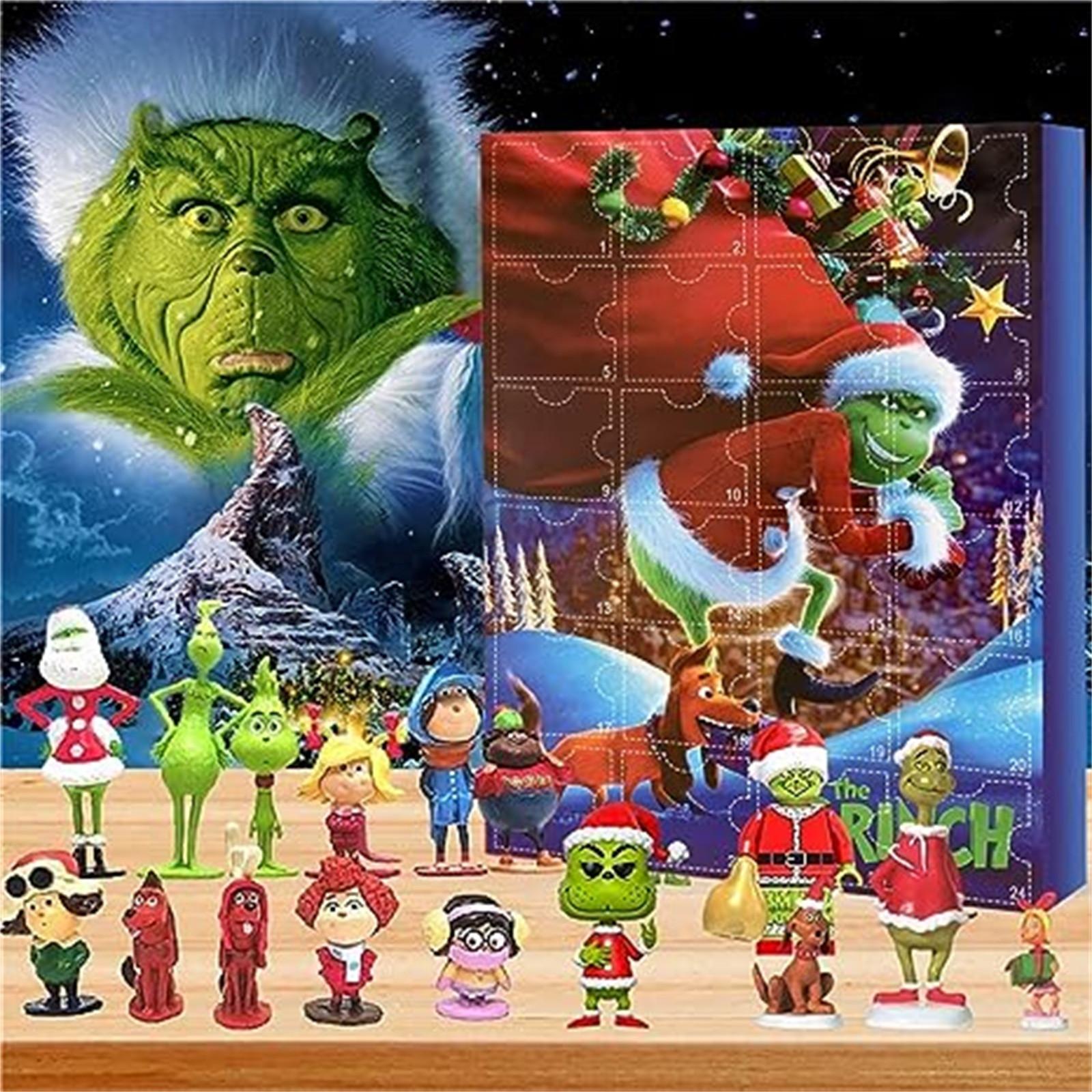 

Рождественские милые фигурки кукольный адвент-календарь, рождественский календарь обратного отсчета с игрушками-сюрпризами, рождественская коллекция One Size