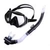 High definition large field of view mask, tempered glass diving goggles set