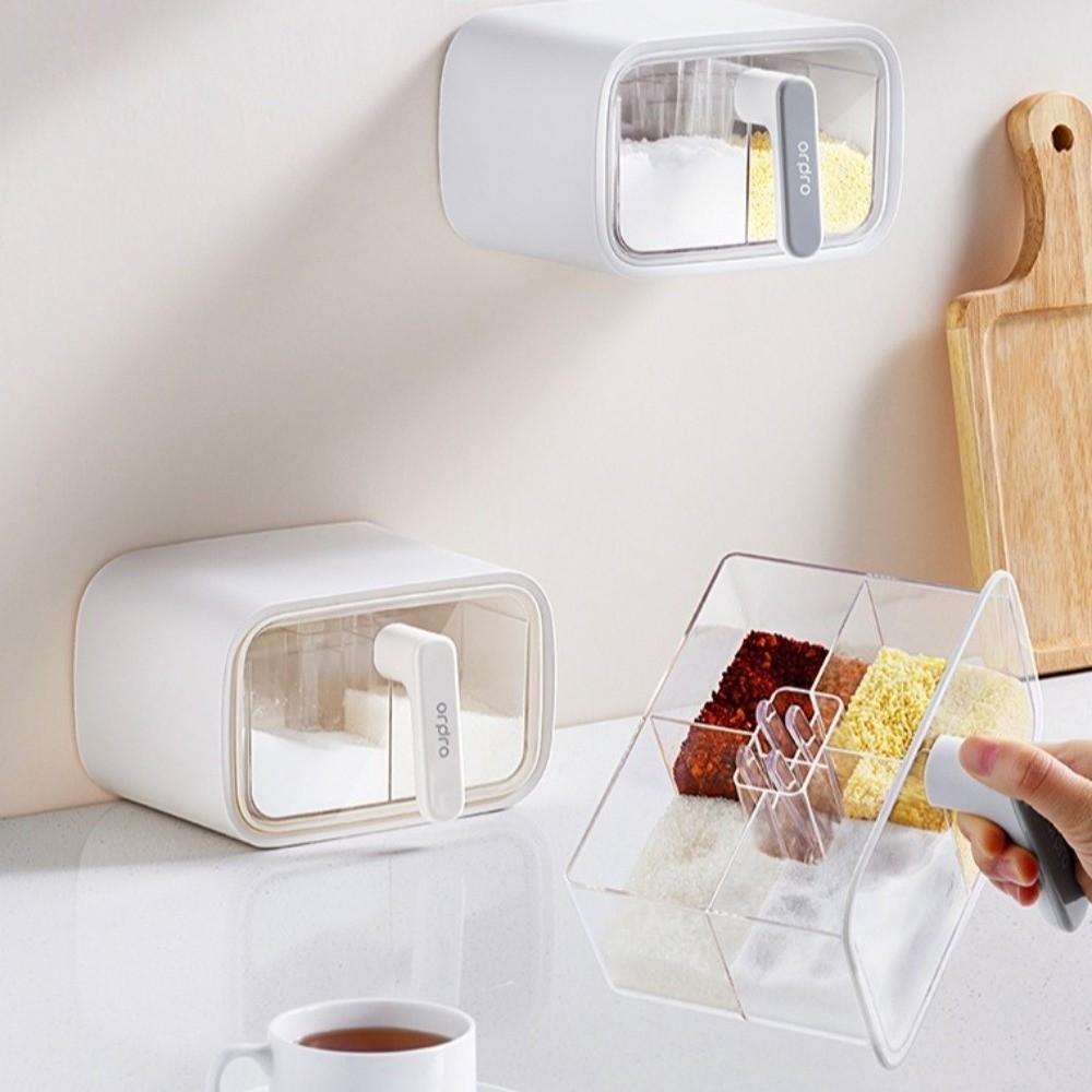 Seal Moisture-proof Seasoning Storage Box Wall Mount Seasoning Container Kitchen Supplies
