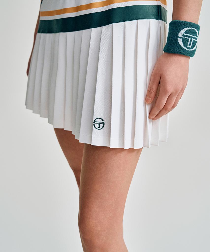 SERGIO TACCHINI W Mc Scratch Staff Pleated Skirt (White)