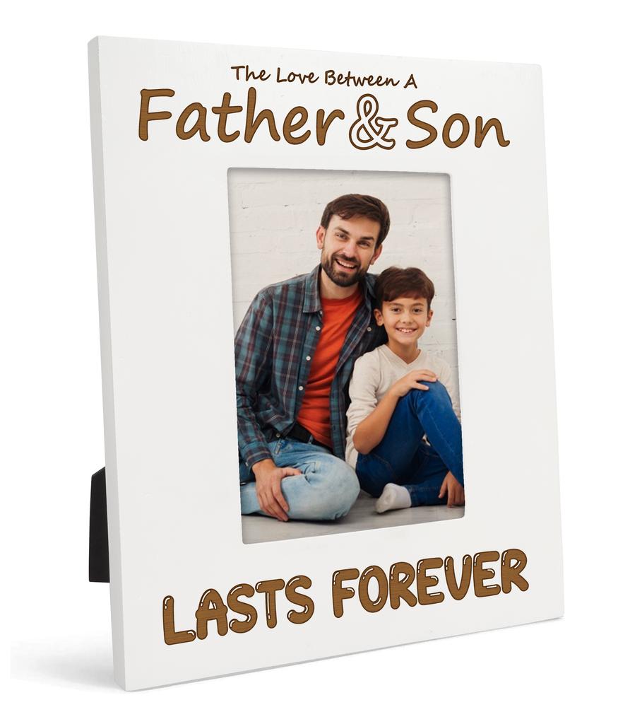 Darling Souvenir Made With Love  Engraved Table Top Photo Frame  Wooden Special To Be A Dad Quotes White Picture Frame