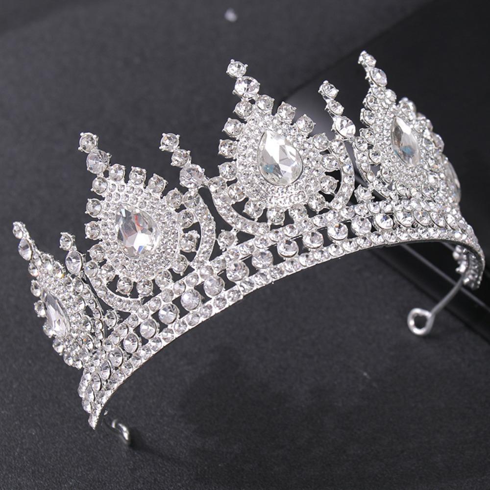 Elegant Crystal Crowns Luxury Bridal Tiara Hair Accessories Rhinestone Crown Costume Party