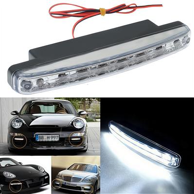 Car Turn Signal DRL Daytime Running Lights Lens Head Lamp Auto Lighting Bright Parking Bulb Fog Trunk Day 8LED White DC 12V