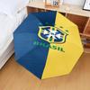 1PC Brazilian Football Crest Printed Umbrella Folding umbrella, automatic umbrella 8-Frame for Travel, camping Fan gifts Christmas Gifts