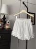 Bestselling Ruffle Lace Embroidery Wide-leg High-Waisted Summer Shorts for Women