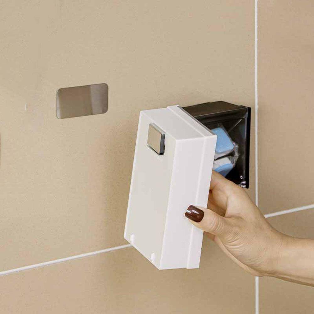 Square Mini Storage Box Space Saving Data Cable Storage Box Cotton Pad Holder  Bathroom
