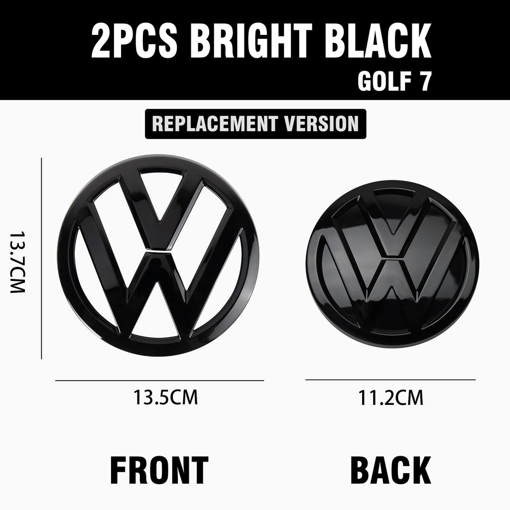 For VW 1/2Pcs Car Front Bonnet Grill Rear Trunk Emblem Logo Cover Replacement Badge For Volkswagen VW Golf 7 MK 7 2014 2015 20