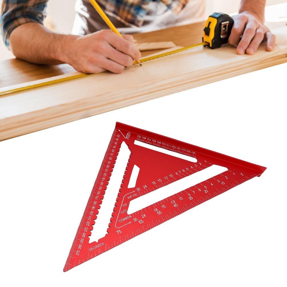 12 Inch Rafter Square Aluminum Alloy Carpenter Square Triangle Angle Protractor Carpentry
