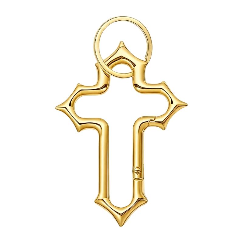 

Gothic Crucifix Carabiner Keychain Aluminum Alloy Lightweight Bag Hanging Decoration for Outdoor Activities Daily Use