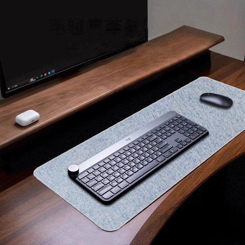 

Cotton and Linen Rubber Mouse Pad, Extra-large Office Desk Laptop Keyboard Writing Desk Mat, Durable and Lint-free 400X800X4mm синий