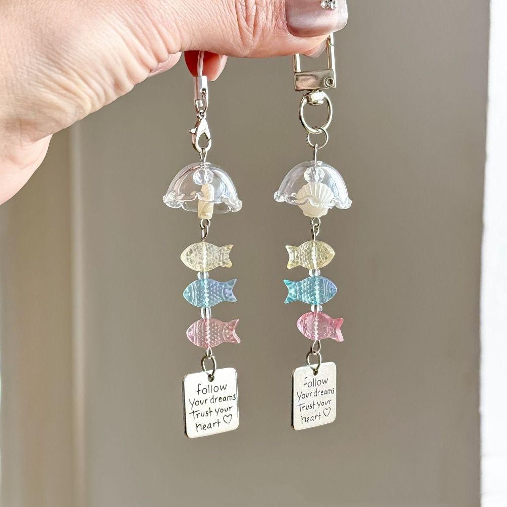 For CCD Camera Phone Charms Pendant INS Cute Fish Schoolbag Accessories Decor  Kawaii Gift