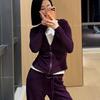 High-Waisted Drawstring Wide Leg Pants Women Soft Cotton Blend Warm Loose Fit Yoga Joggers Winter