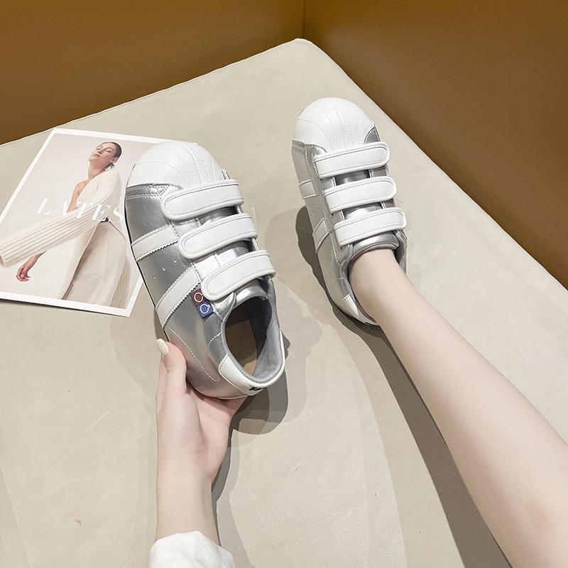 Ugly Cute Shell Head Woman Autumn and Autumn New Flat Bottom Inner Height-increasing Sports Shoes Casual Board Shoes