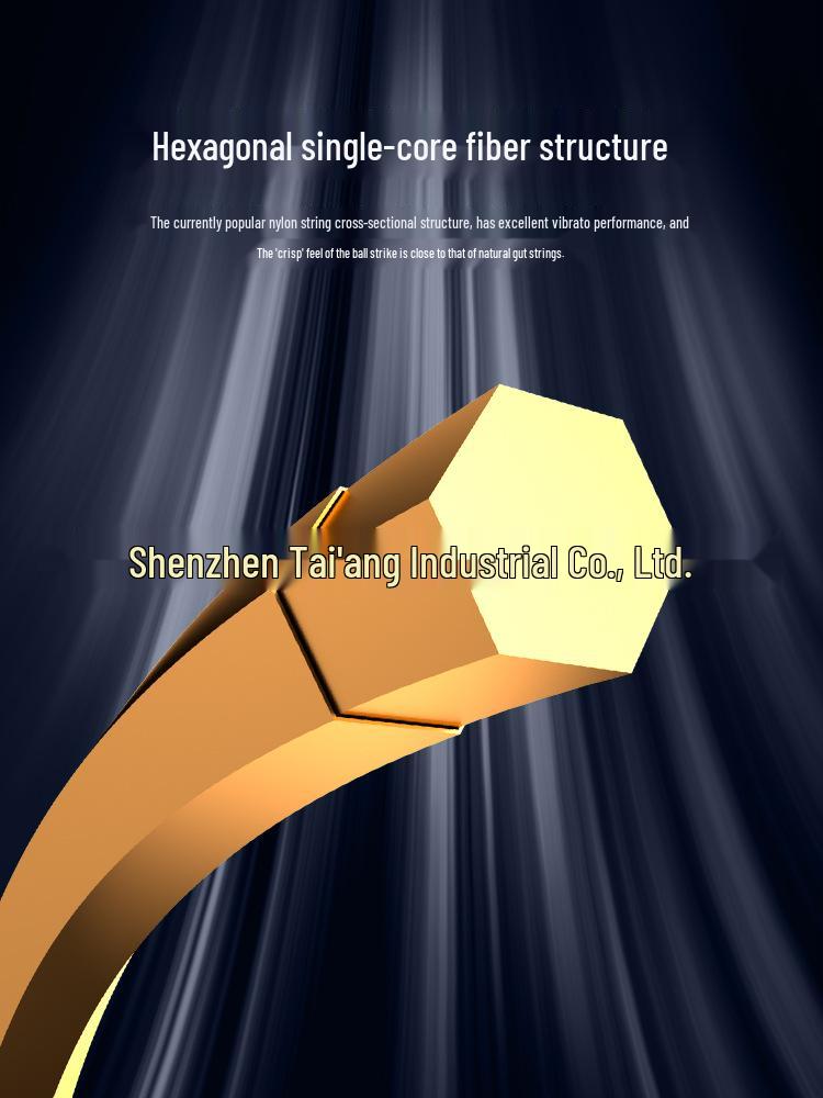 TAAN TT8600 Hexagonal Polyester Tennis String - 200m Reel for Control, Spin, and Power