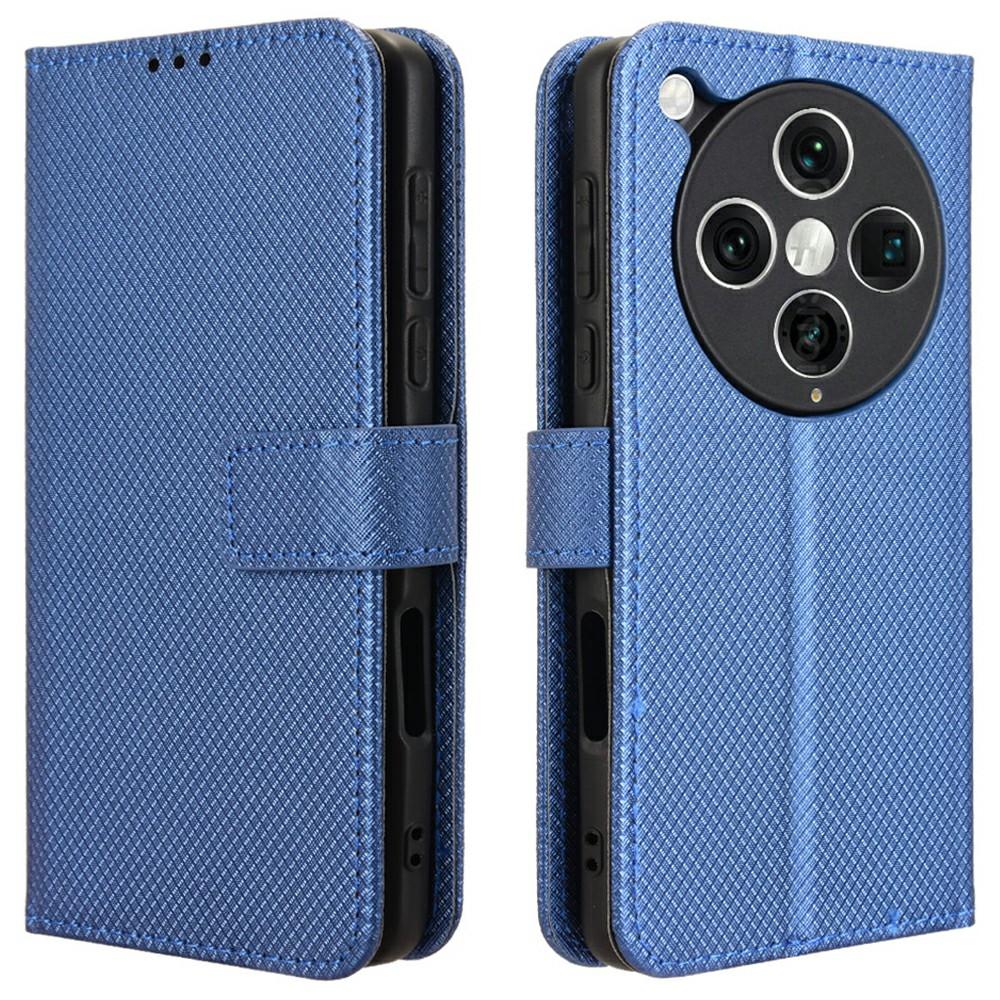 For Oppo Find X8 Pro 5G Case PU Leather Diamond Texture Wallet Phone Cover