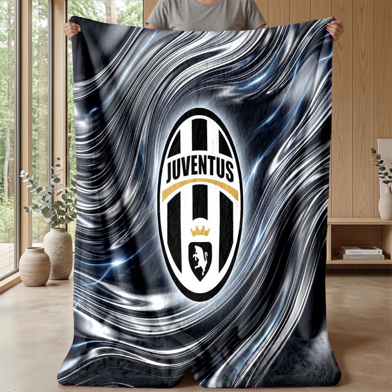 Juventus FC Theme blanket Soft Flannel Blanket Plush Throw Blanket Cozy Sofa Bed Blanket for Home Decor