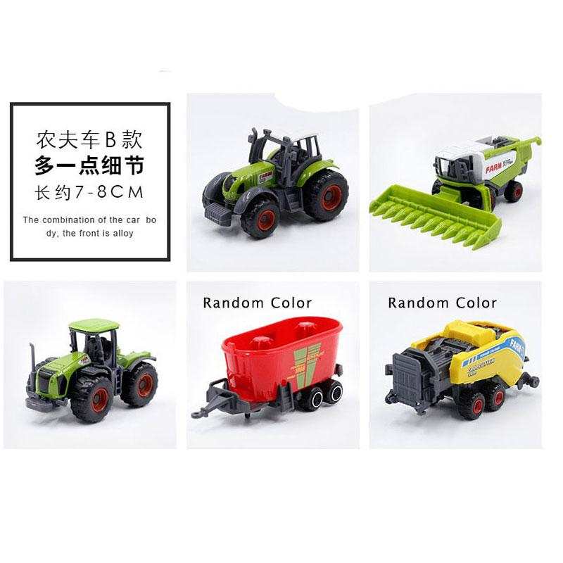 Mini-Legierungs-Bauernauto Legierungs-Ingenieurfahrzeug Traktor Spielzeugmodell Landwirtschaftliches Fahrzeug Riemen Jungen Spielzeugauto Modell Diecast Simulationsauto