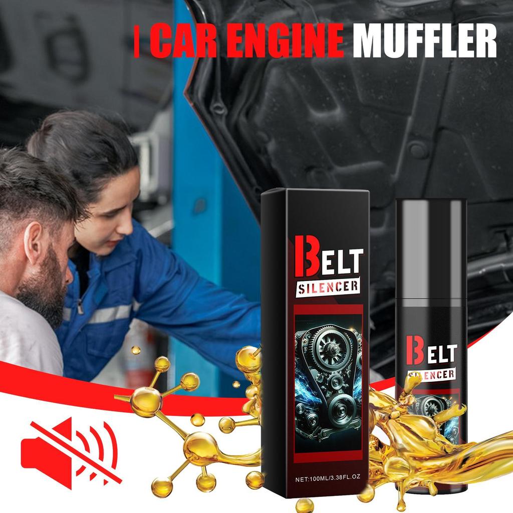 100ml Engine Belt Noise Elimination Spray Car Belt Silencer Lubricant Spray-On Dressing Anti-friction Protection Reduces Noise
