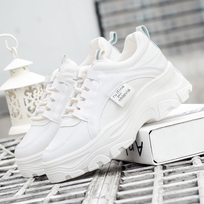 

Спортивные громоздкие кроссовки для женщин Новые трендовые осенние универсальные белые туфли для женщин 40