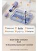 Portable Baby Bottle & Nipple Brush Set with Storage Box and Draining Rack for Travel