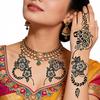 Temporary Tattoos Stickers Fake Body Arm Chest Shoulder Tattoos with Black Lace Flower