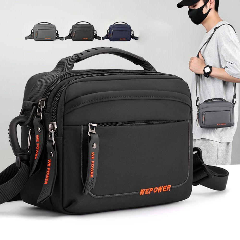 Large Capacity Men's Shoulder Bag Multifunctional Nylon Waist Bag Business Crossbody Bag  Work