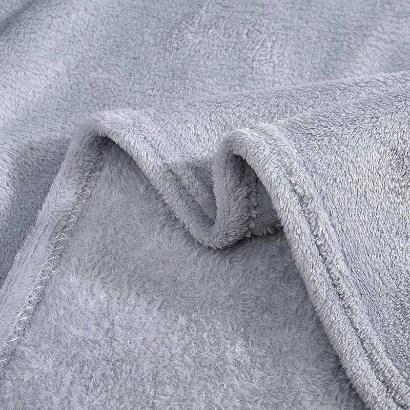 Soft Warm Blankets For Beds Winter Mink Throw Solid Sofa Cover Bedspread Winter Plaid Blankets Winter Sheet Bedspread 3size