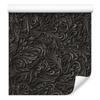 Papel de parede 3D moderno com folhas para sala de estar e quarto 50x1000