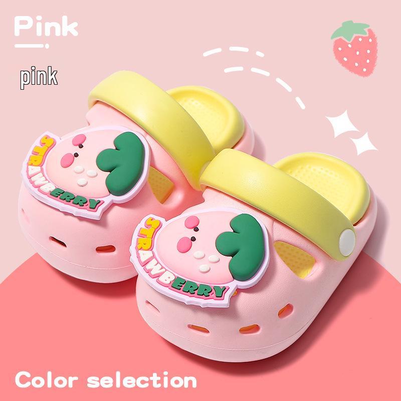 Kinder Crocs-Style EVA Rutschfeste Sommer Cartoon Hausschuhe für Jungen & Mädchen, Indoor & Strand Kleinkinderschuhe.