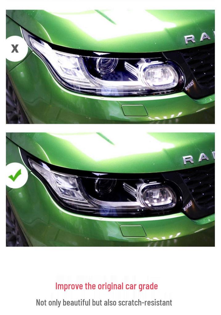 Smoked Headlight Film for 2017-2026 Land Rover Range Rover Velar - Executive Light-Controlled Transparent TPU.
