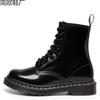 High-top Polished Red Locomotive Boots Women's Classic Retro Short Boots Men's and Women's Genuine Leather Boots