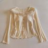 Women's French-Inspired Long-Sleeve Modal Cotton Homewear with Chest Pads