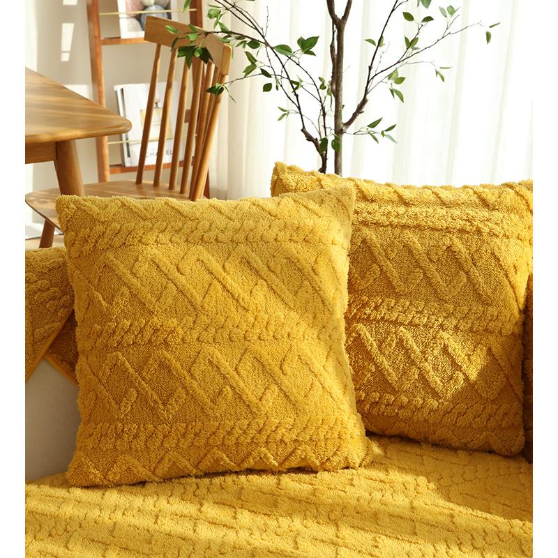 Winter Plush Sofa Cushion Simple Winter Thickened Cushion Leather New Non-Slip Sofa Cover All-Inclusive Cover Towel