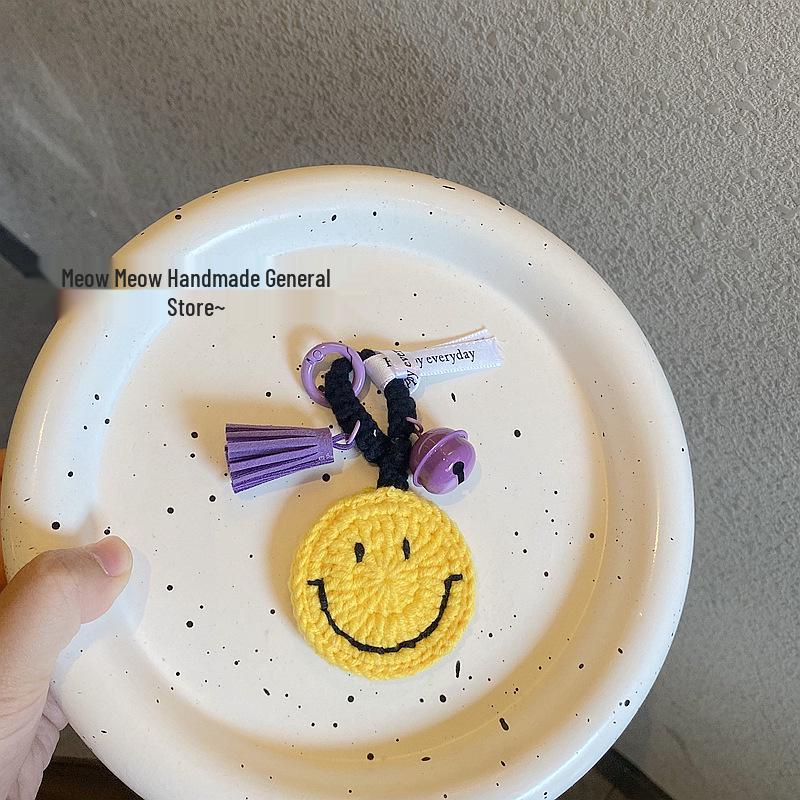Хёна Стиль GD Смайлик Ручной Работы Вязаный Крючком Брелок Подвеска
