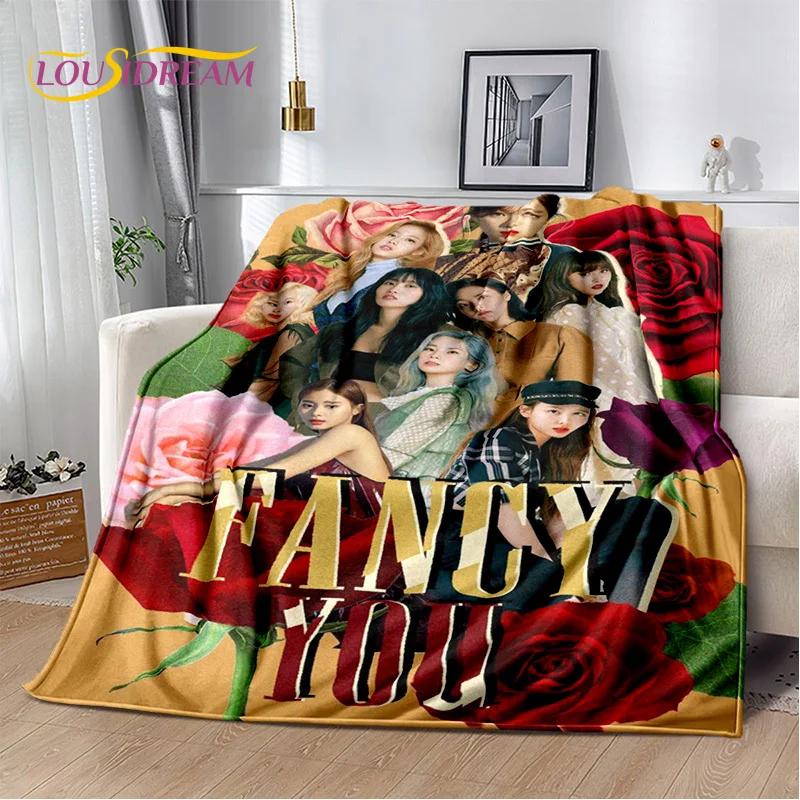 3D TWICE KPOP Korean Girl Group Momo Sana Soft Blanket,Flannel Blanket Throw Blanket for Living Room Bedroom Bed Sofa Picnic Kid
