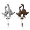 Elegant Handcrafted Iron Duck Shaped Wall Hook Home Accent With Sturdy Construction For Indoor Outdoor Decoration