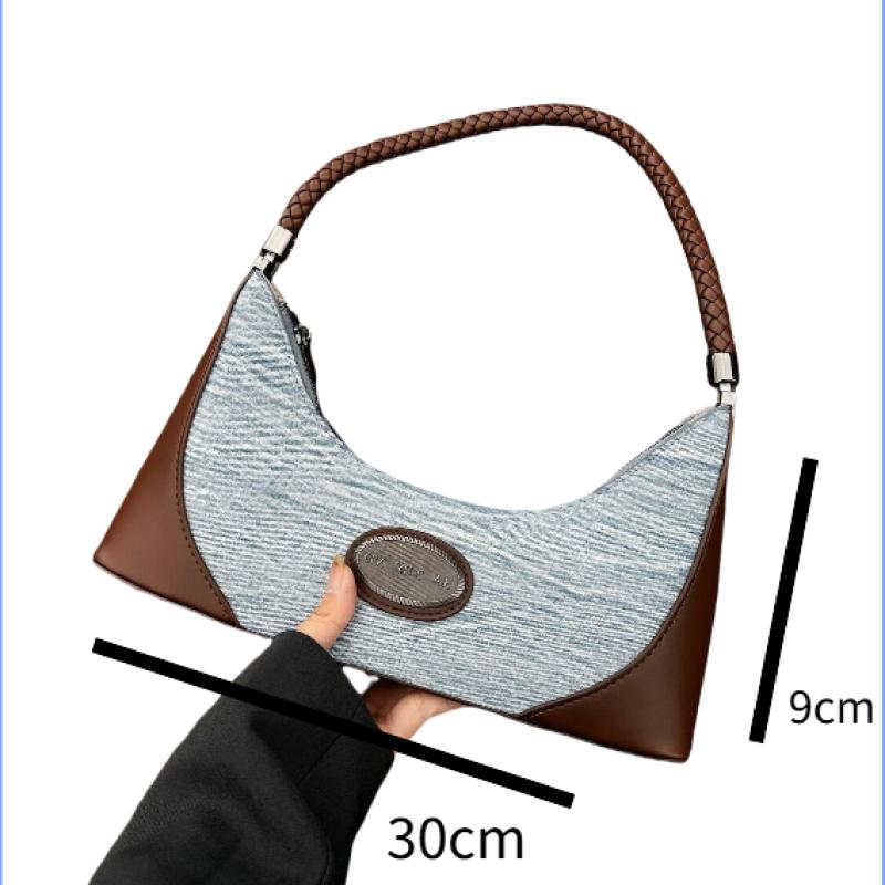 New Fashion Denim Cloth Shoulder Bag Versatile Simplicity Underarm Bag Fashion Large Capacity Simple Shoulder Bag