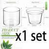 Self Watering Pot for Indoor Plants Clear Glass Planter Small Plant Pot with Saucer Reservoir Drainage Holes Bottom Watering Pot