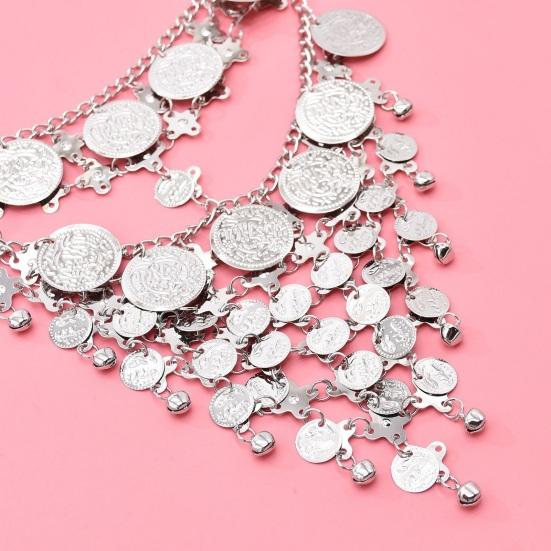 Belly Dance Metal Coins Tassel Face Chain Women Masquerade Cosplay