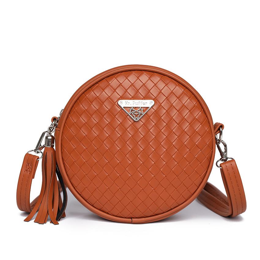 Bags for Women Knitted Bags for Autumn and Summer Girls Mini Tassels Small Round Bags Change Small Mobile Phone Bags Bags