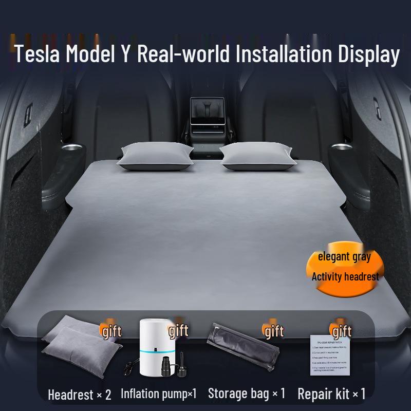 Materasso gonfiabile per auto Tesla Model Y per sedile posteriore e bagagliaio da campeggio