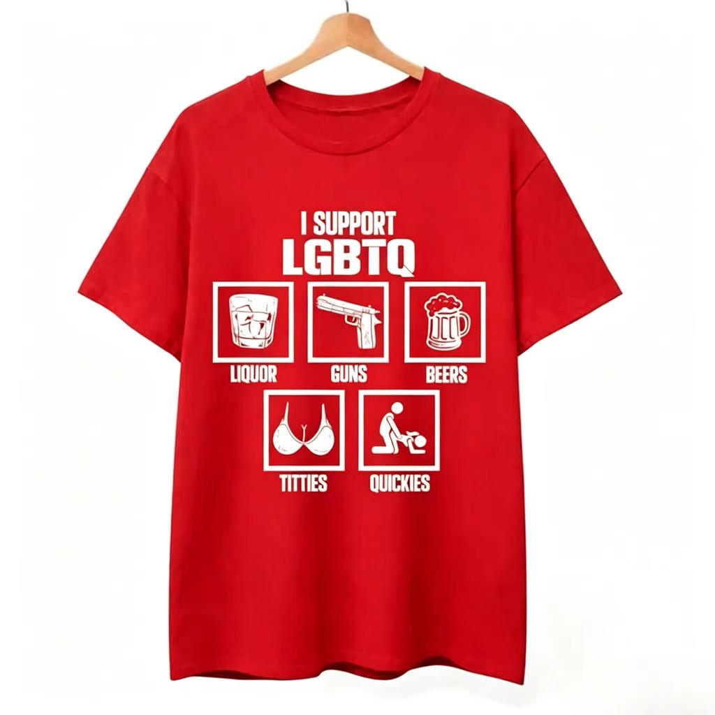 Vintage Unisexs Unisexs Funny I Support Lgbtq T Shirt Cotton Tees 2026 Summer New Unisex Streetwear Casual Trendy Oneck Top