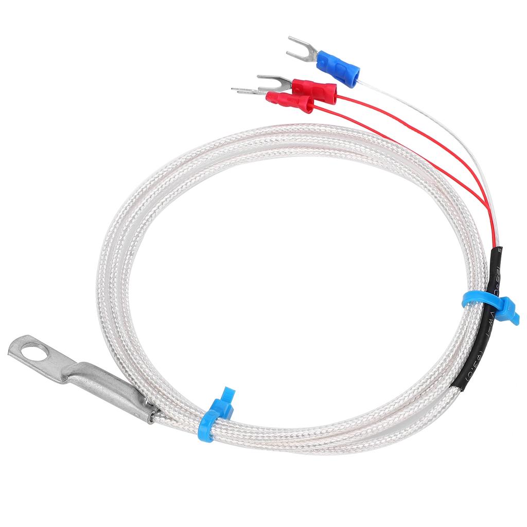 Temperature Sensor Probe PT100 Thermistor Temperature Measuring Probe Round Hole Patch Type5m
