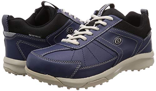 Spalding Men's Waterproof Spikeless Golf Shoes, Wide Fit, Size 4E, CIS 3550, Navy, Size 25.0 cm