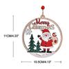 Safe Wood Tag Wooden Hanging Christmas Ornaments Hollow Wood Cutouts Round Reindeer Xmas Tree Wooden Ornaments Rustic Holiday